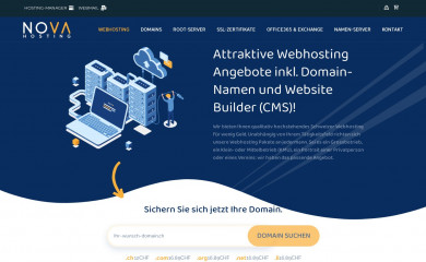 novahosting.ch screenshot