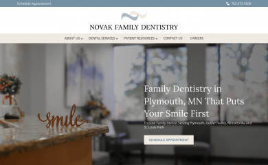novakfamilydentistry.com screenshot