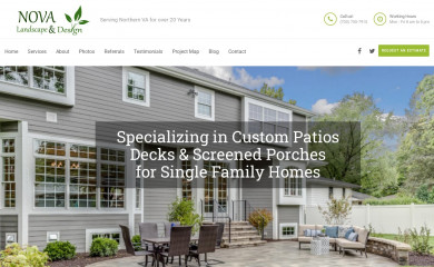 novalandscapedesign.com screenshot