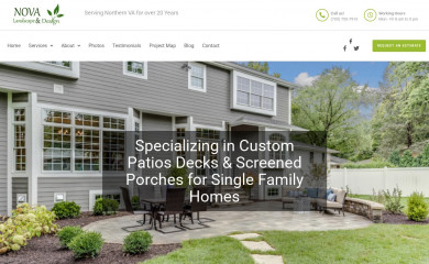 novalandscapedesign.com screenshot
