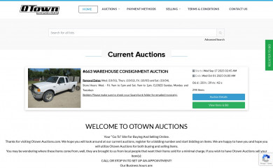otownauctions.com screenshot