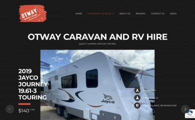 otwaycaravanandrvhire.com.au screenshot