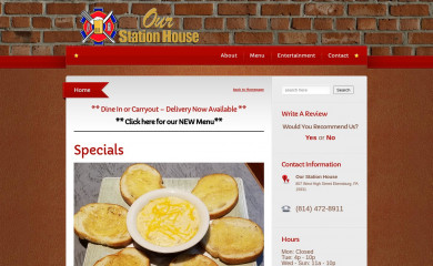 ourstationhouse.com screenshot