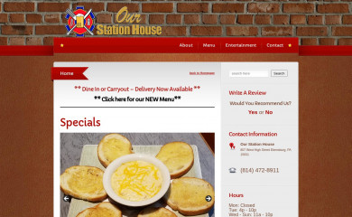 ourstationhouse.com screenshot