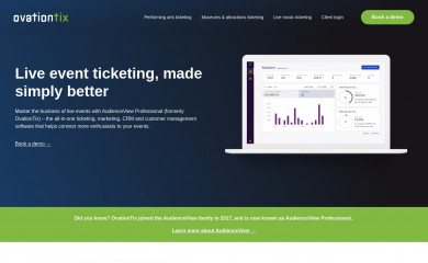 ovationtix.com screenshot