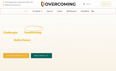 overcoming.com.au screenshot