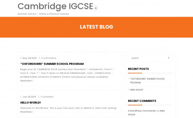 oxfordshireschool.com screenshot