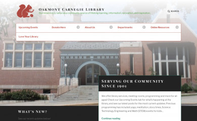 oakmontlibrary.org screenshot