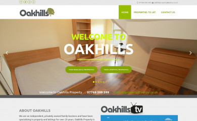 oakhillsproperty.co.uk screenshot