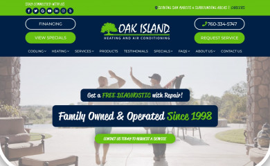oakislandac.com screenshot