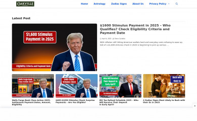 oakvillepizza.com screenshot