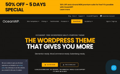 https://oceanwp.org/ screenshot