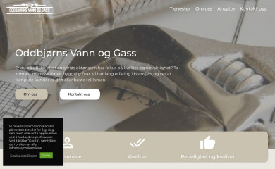 oddbjornvannoggass.no screenshot