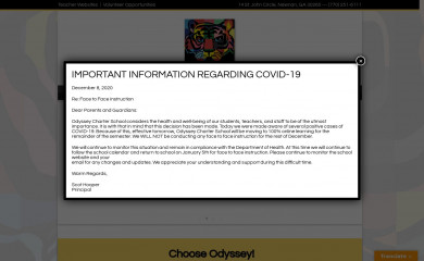 odysseycharterschool.net screenshot