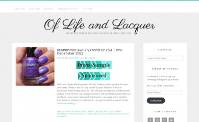 oflifeandlacquer.com screenshot