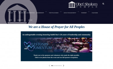 ohefsholom.org screenshot