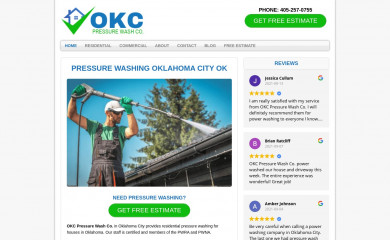 okcpressurewash.com screenshot