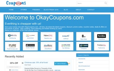 okaycoupons.com screenshot