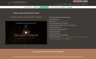 oldhamvaults.co.uk screenshot