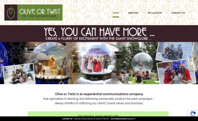 oliveortwist.co.za screenshot