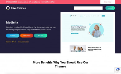 https://olivethemes.com/wordpress-themes/medicity screenshot