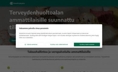 omakirjanpito.fi screenshot