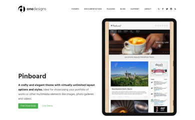 https://www.onedesigns.com/themes/pinboard screenshot