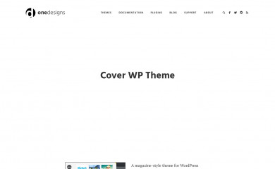 http://www.onedesigns.com/wordpress-themes/cover-wp screenshot