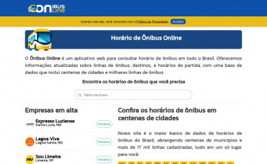 onibus.online screenshot