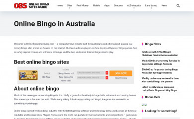 onlinebingo.com.au screenshot