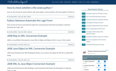 onlinetutorialspoint.com screenshot