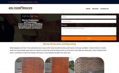 onpointbricks.com.au screenshot