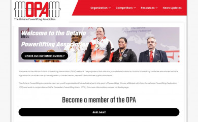 ontariopowerlifting.org screenshot