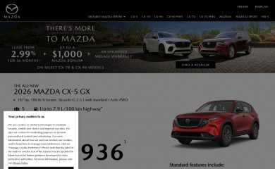 ontarioregionmazdaoffers.ca screenshot