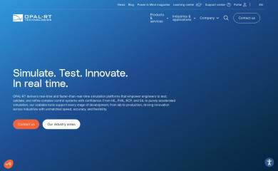 opal-rt.com screenshot