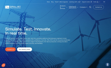 opal-rt.com screenshot