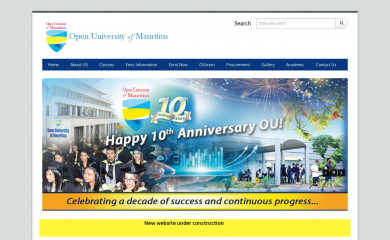 open.ac.mu screenshot