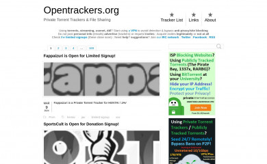http://opentrackers.org screenshot