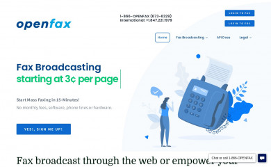 openfax.com screenshot