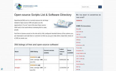 opensourcecms.com screenshot