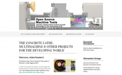 opensourcemachinetools.org screenshot