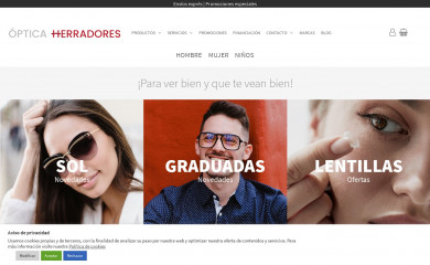 opticaherradores.es screenshot