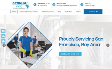 optimumgreencleaning.com screenshot