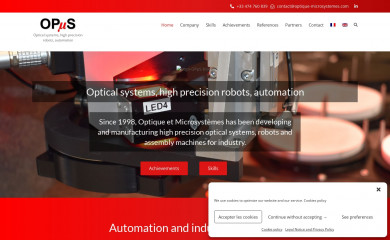 optique-microsystemes.com screenshot