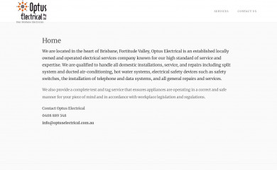 optuselectrical.com.au screenshot