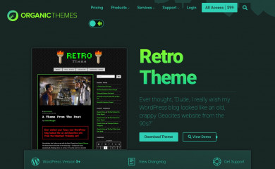https://organicthemes.com/retro-theme/ screenshot