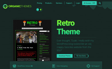 https://organicthemes.com/retro-theme/ screenshot
