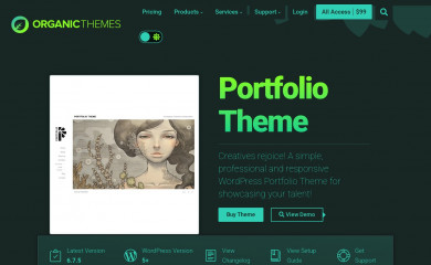 https://organicthemes.com/theme/portfolio/ screenshot