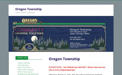 oregontownship.org screenshot