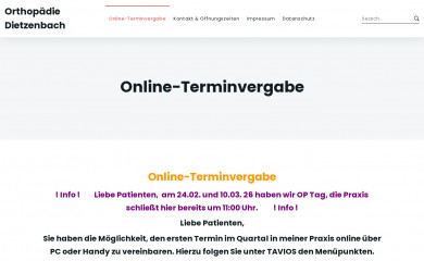 ortho-dietzenbach.de screenshot